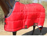 Big D Kodiak custom Blanket red w/navy trim & White piping open front